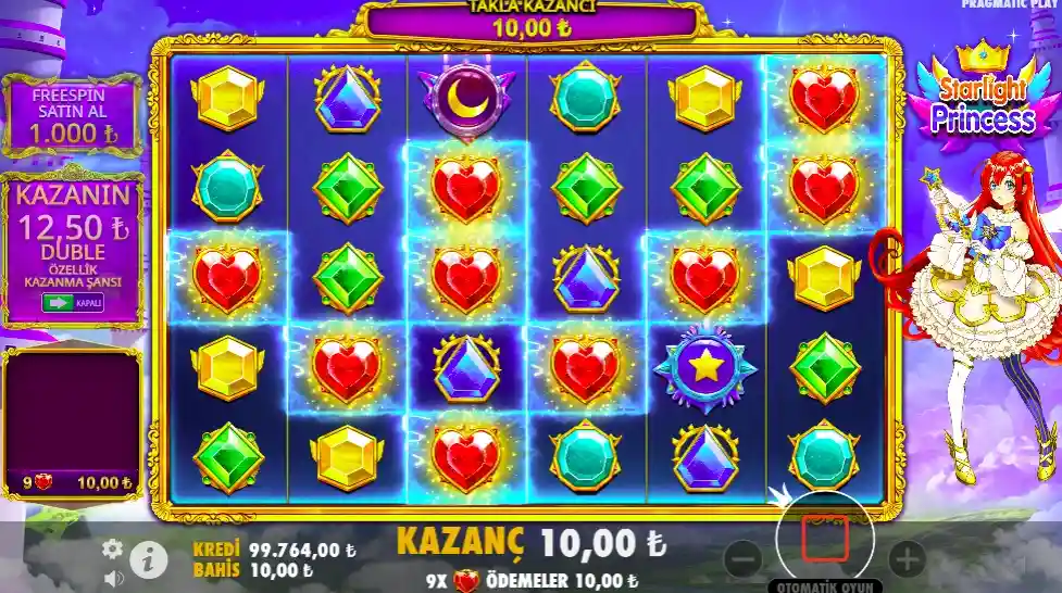 Yıldızlı Prenses jackpot örneği